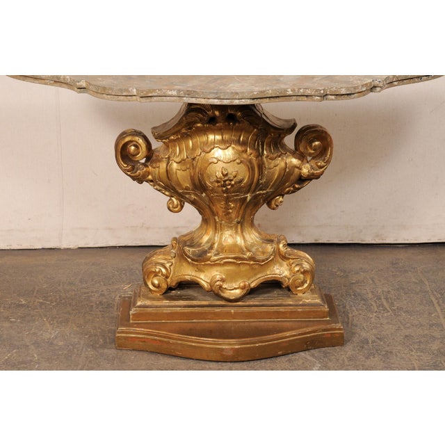 Late 18th Century Italian Antique Urn-Carved Pedestal Console For Sale - Image 5 of 12