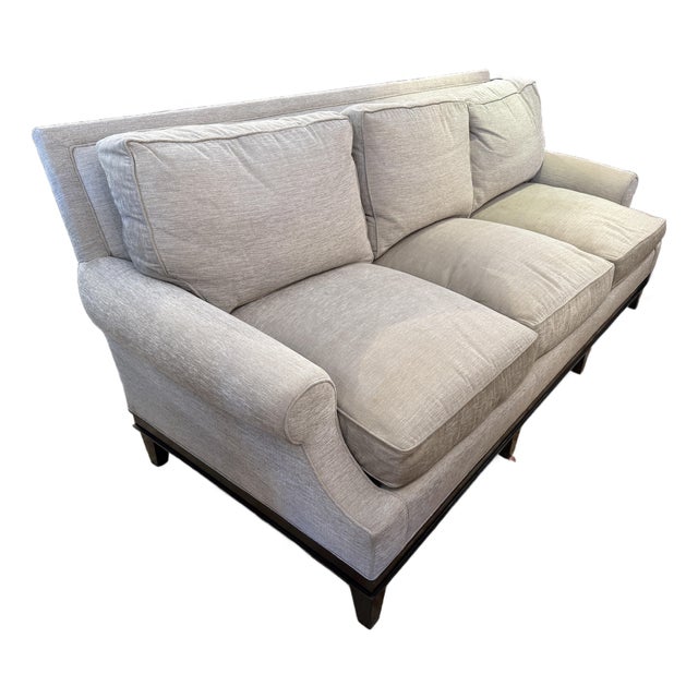 Bench Crafted Bespoke Twill Sofa, Heathered Taupe For Sale