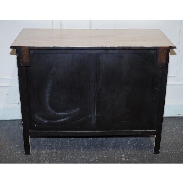 Victorian Hand-Painted Ivory Chest of Drawers with Brass Handles For Sale - Image 13 of 14