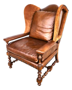 Century Furniture Leather Wingback Club Chair