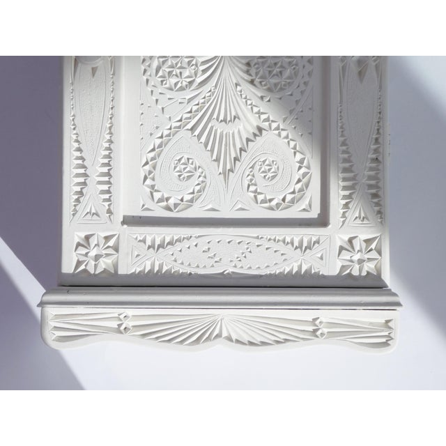 Wood Carved Medicine Cabinet with Glass Shelves, 1920s For Sale - Image 9 of 11