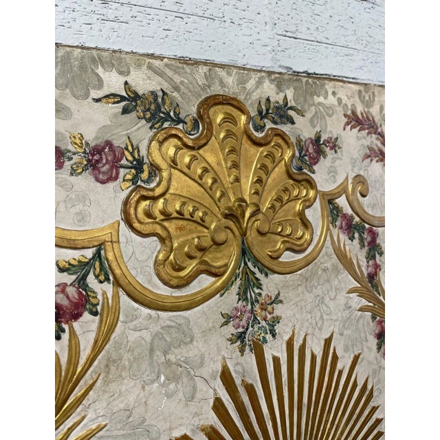 19th Century Italian Raised Gilt Gesso and Oil Painted Panel For Sale In Dallas - Image 6 of 11