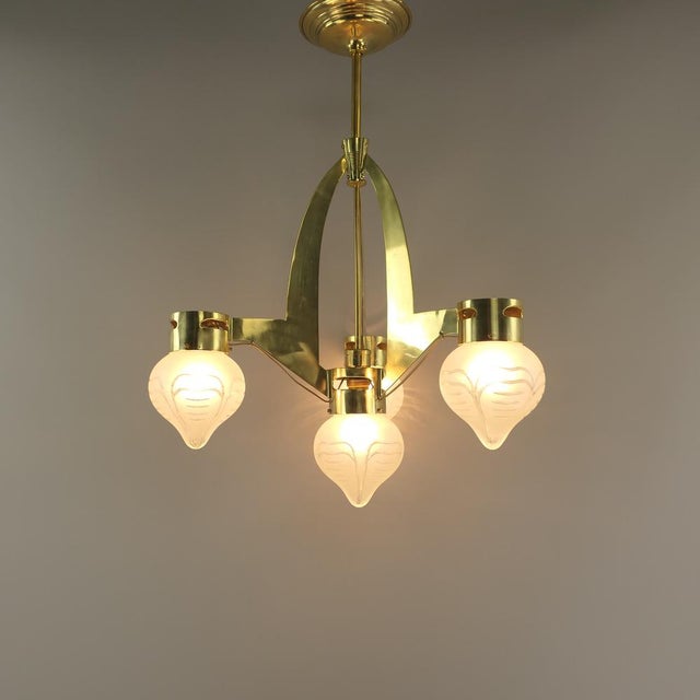 Chandelier from Wiener Werkstätte, 1920s For Sale - Image 4 of 15