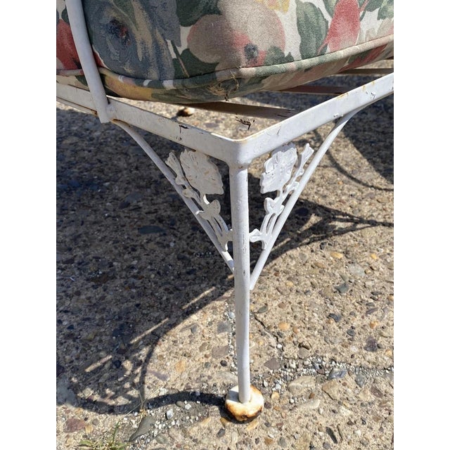 Vintage Meadowcraft Style Dogwood Wrought Iron Garden Patio Set Sofa Chairs - 3 Pc Set For Sale - Image 10 of 12