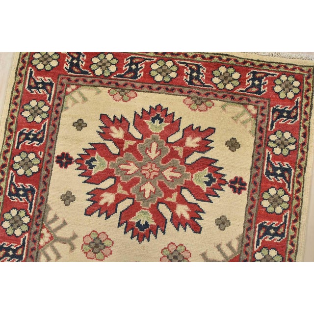Kazak Runner 2’8” X 9’1” Beige Wool Traditional Hand-Knotted Oriental Rug For Sale In Philadelphia - Image 6 of 12