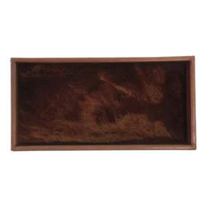 French Leather and Hide Vanity Jewelry Tray
