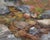 Contemporary Stream Bed by Judd Mercer | Oil on Panel Depiction of a rocky stream with colorful pebbles. For Sale - Image 3 of 3