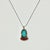 1970s 1970s Vintage Southwestern Navajo Boho Chic Turquoise, Coral & Sterling Pendant Necklace For Sale - Image 5 of 13