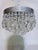 Metal Vintage Mid-Century Modern Reeded Chrome Tiered Crystal Chandelier For Sale - Image 7 of 10