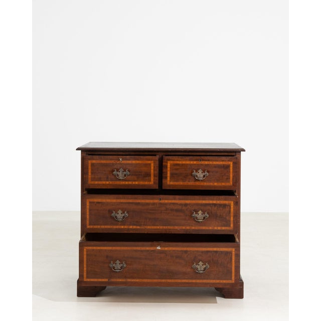 19th Century United Kingdom Rich Mahogany Mahogany Chest Of Drawers For Sale - Image 4 of 10
