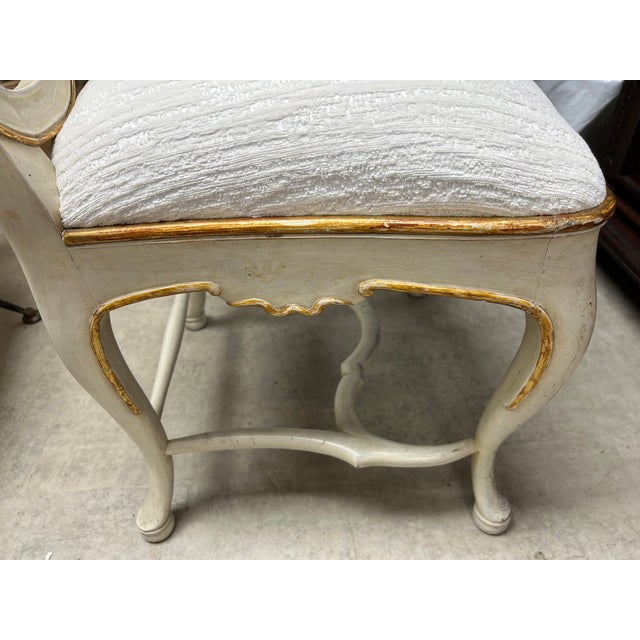 Wood 1920s Antique Italian Painted and Gilt Chair For Sale - Image 7 of 10