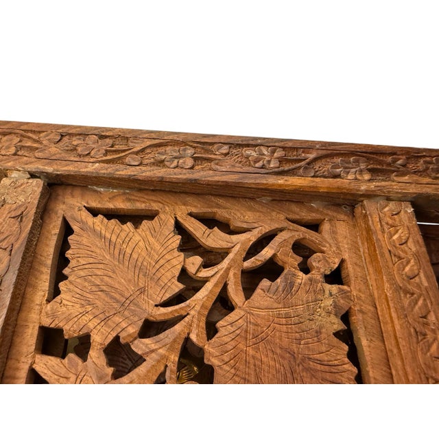 Mid 20th Century Vintage Sarna Indian Embossed Brass Collapsable Tray Table For Sale - Image 11 of 17