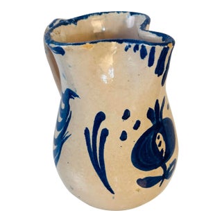 Handmade Folk Art Pottery Pitcher For Sale