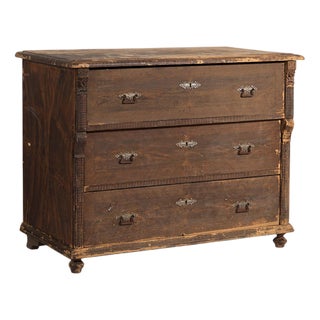 Vintage Chest of Drawers with Dark Patina, 1920 For Sale