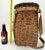 Nicely Age and Use Rustically Weathered Antique American Hand Woven Wood Splint Backpack Basket For Sale - Image 9 of 12
