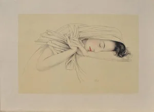 Walter Sauer, Murasaki, Signed Engraving