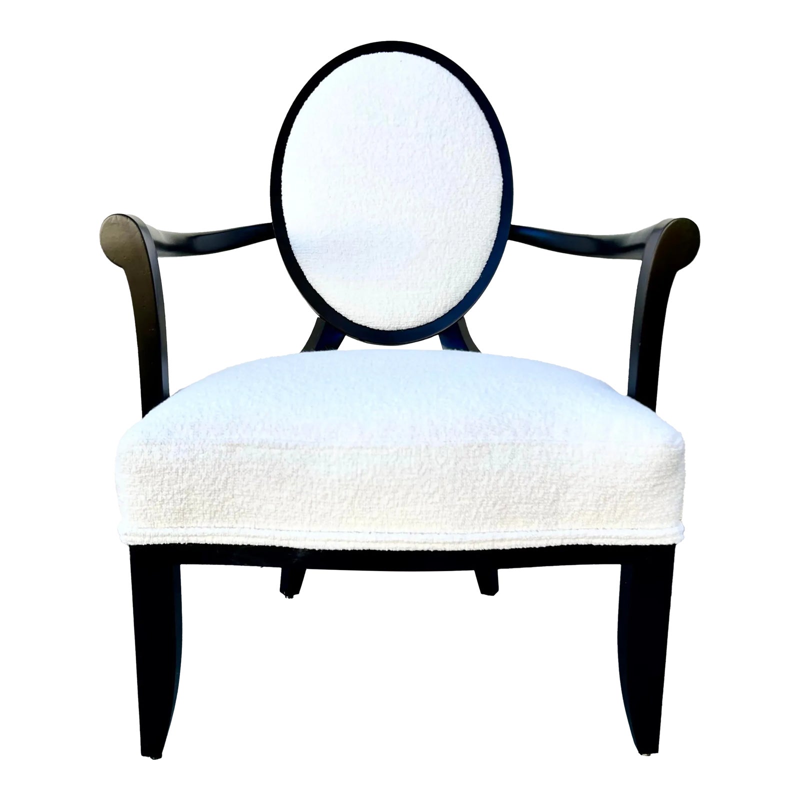 Barbara Barry for Baker Oval X Back Lounge Chair | Chairish