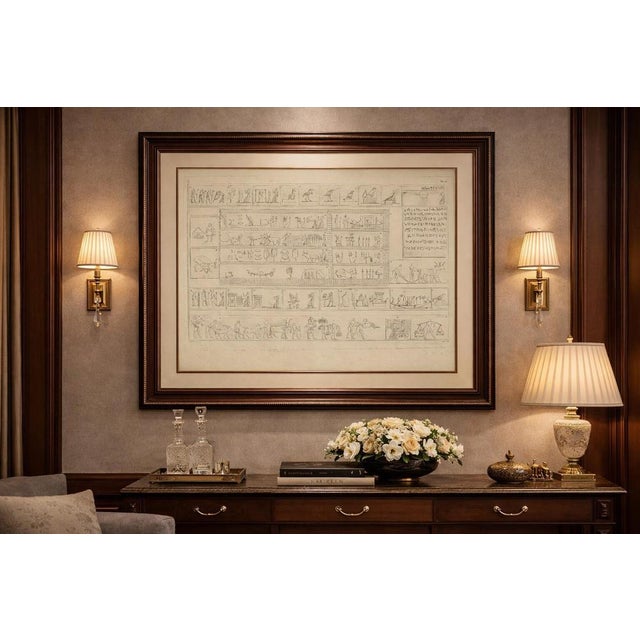 Egyptian Processions & Daily Life Reliefs, Denon Napoleonic Egypt Engraving 1802 : This finely engraved composite plate...