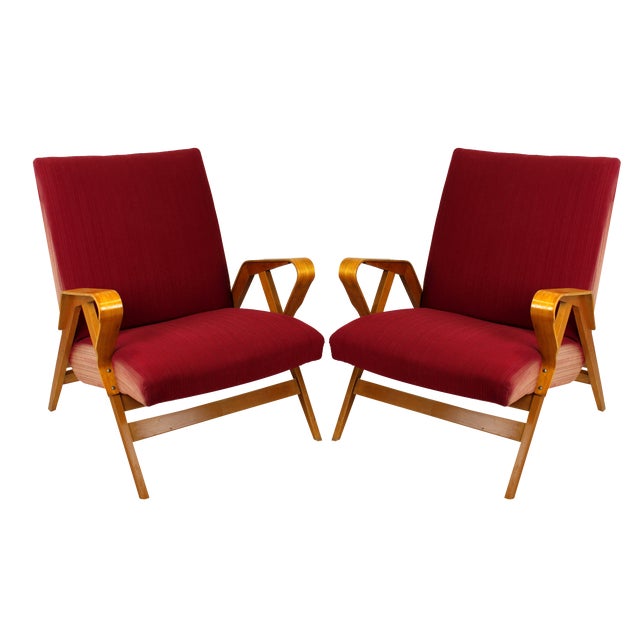 Set of Mid-Century Armchairs by by František Jirák for Tatra, 1960s For Sale