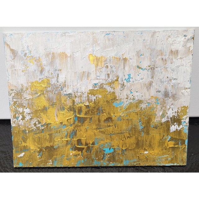 Original Abstract Framed Art Painting Gold Metallic For Sale In Phoenix - Image 6 of 7