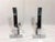 1960s 1970s Alessandro Albrizzi Modernist Chrome Andirons - a Pair For Sale - Image 5 of 8