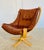 Vintage Danish Svend Skipper Swivel Lounge Chair in Cognac Leather, 1970s For Sale - Image 17 of 18