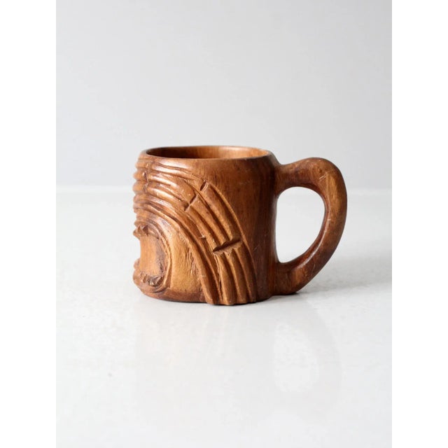 Mid-Century Modern Vintage Monkey Pod Tiki Mug For Sale - Image 3 of 10