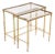 Early 20th Century Pair Italian Brass Nesting Tables, Hollywood Regency Style For Sale