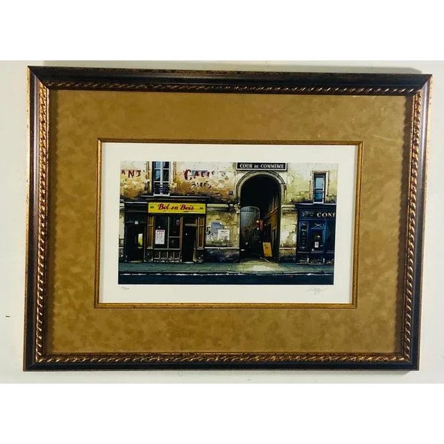 Vintage Print of Parisian Street Scenes, Signed and Numbered, a Set of Three For Sale - Image 11 of 13
