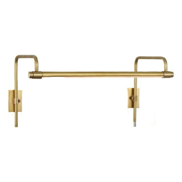 Thomas O'Brien for Visual Comfort Signature Kidd 18" Frame Mount Picture Light in Hand-Rubbed Antique Brass For Sale