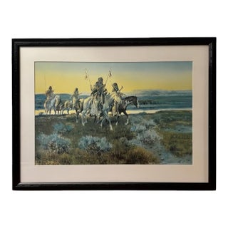 Museum Print of “Piegans” by Charles M. Russell From the Opening of the Museum of Western Art (Denver, Colorado 1983) For Sale