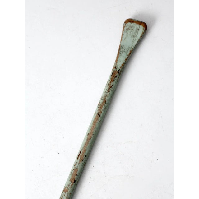 Shabby Chic Vintage Painted Wooden Oar For Sale - Image 3 of 12