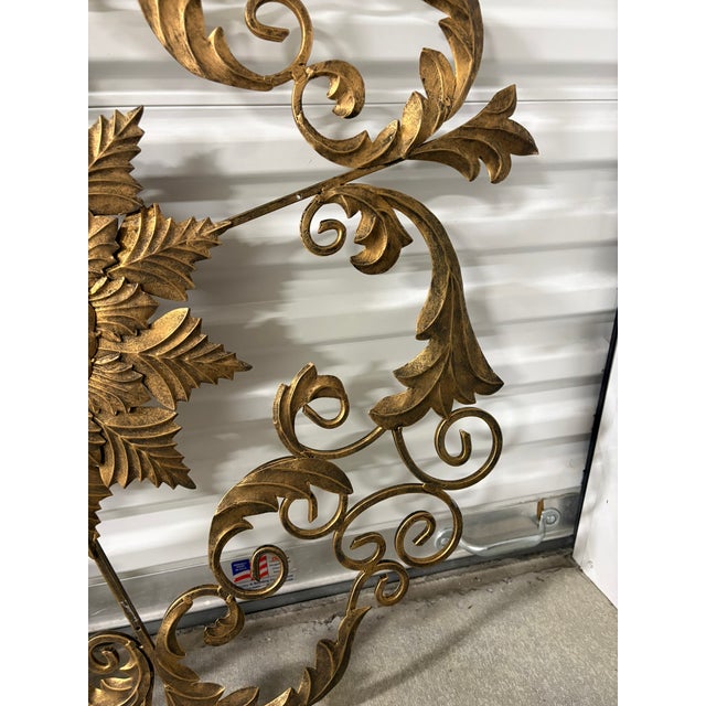 Late 19th Century Decorative French Gold Ceiling Medallion, 19th Century For Sale - Image 5 of 6