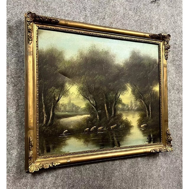 Eugène Petit, Napoleon III Barbizon School Landscape, 1800s, Oil on Canvas, Framed For Sale - Image 5 of 6
