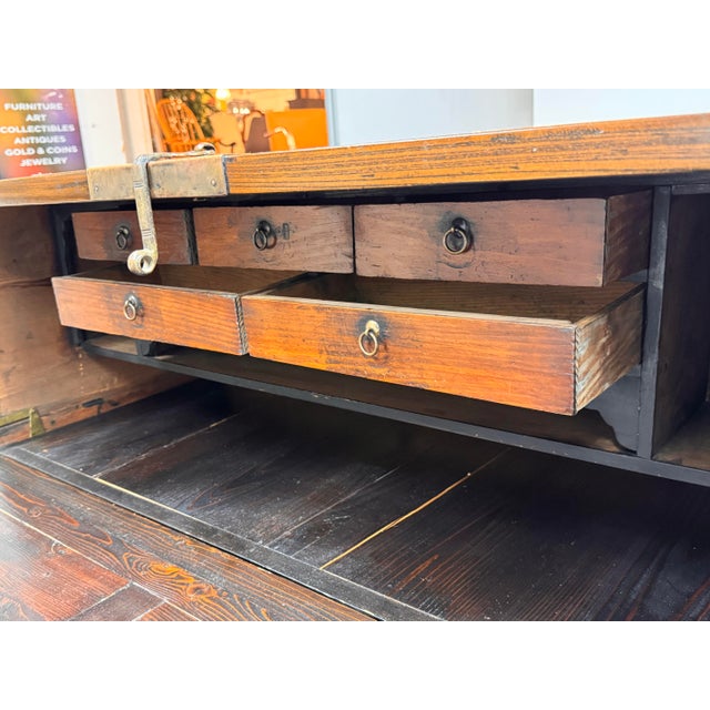 Early 20th Century Korean Drop Front Storage Desk, Antique For Sale - Image 5 of 12