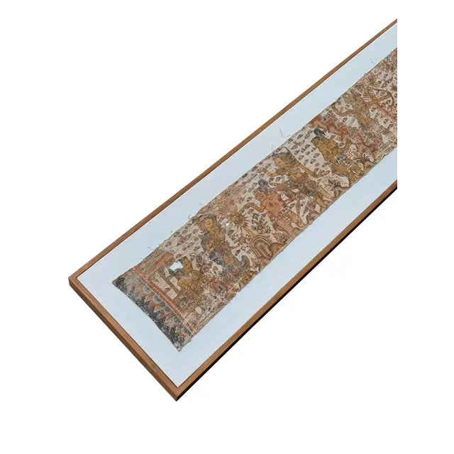 Bali Hindu Textile Framed 'Kamasan' Painting, Indonesia C. 1900 For Sale - Image 13 of 14