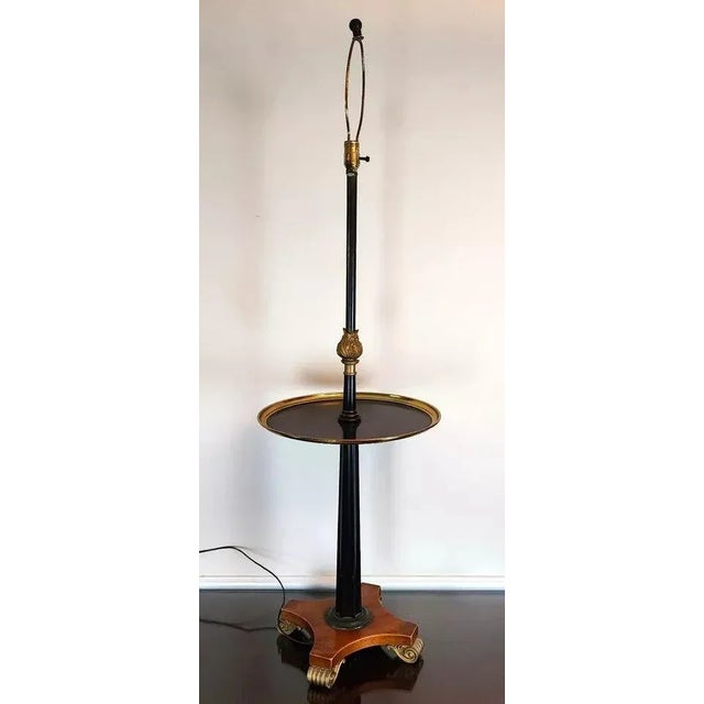 Brown Mid Century Modern Stiffel Floor Table Lamp Vintage 1960s For Sale - Image 8 of 12