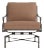 Brown Jordan Venetian Motion Lounge Chair, Mica frame with Fusion Clay fabric For Sale
