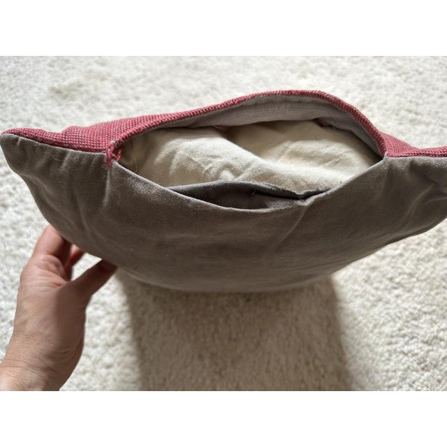 Glass Biedermeier Cushion with Bead Embroidery in Grisaille Tones For Sale - Image 7 of 8