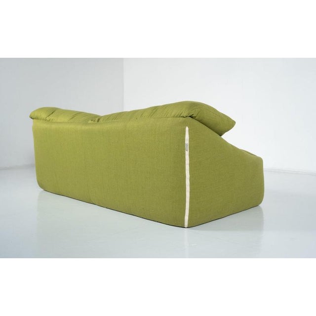 Ligne Roset Green Plumy Sofa attributed to Annie Hiéronimus for Cinna, 1980s For Sale - Image 4 of 8