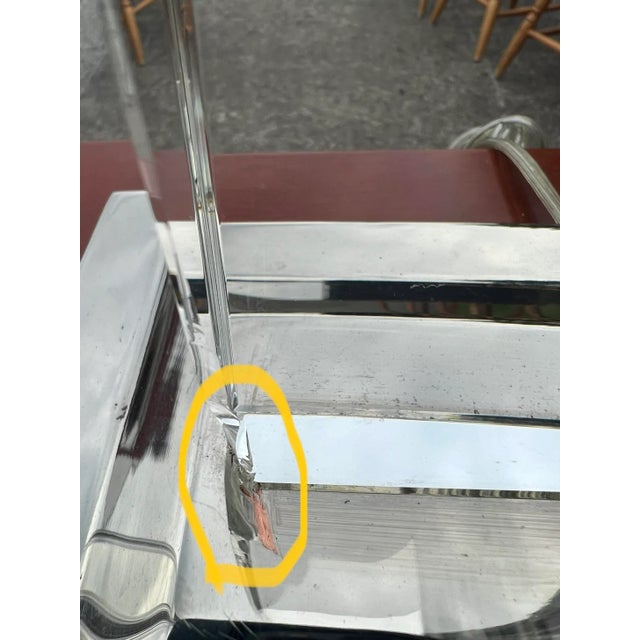 Metal 1980s Mid-Century Modern Glass Lamps - a Pair For Sale - Image 7 of 7