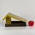 Mid-Century Modern Mid 20th Century Brilliant Mid-Century Modern Wooden [Bird] House Sculpture in Period Mustard Color For Sale - Image 3 of 12