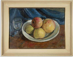 Still Life Composition, Mid-20th Century, Oil Painting on Board, Framed