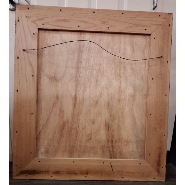 Vintage Hand Painted on Silk Woven with.gold Thread Embroidery For Sale - Image 14 of 15