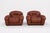Vintage Italian Chairs in Leather, 1970s, Set of 2 For Sale - Image 4 of 8
