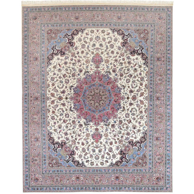 MANSOUR Mansour Superb Quality Tabriz Rug - 8′ × 10′ For Sale - Image 4 of 4