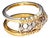 Late 20th Century Size 6.5 18K Yellow Gold Hidalgo Interchangeable Hearts Jacket Diamond Band Ring For Sale