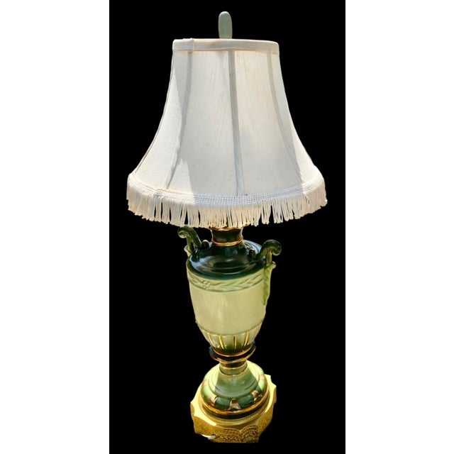 Vintage 1940s Porcelain Table Lamp, Antique Lighting, Good Condition For Sale - Image 18 of 18