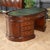 Nof072grn Green Leather Oval Partners Desk For Sale - Image 13 of 15