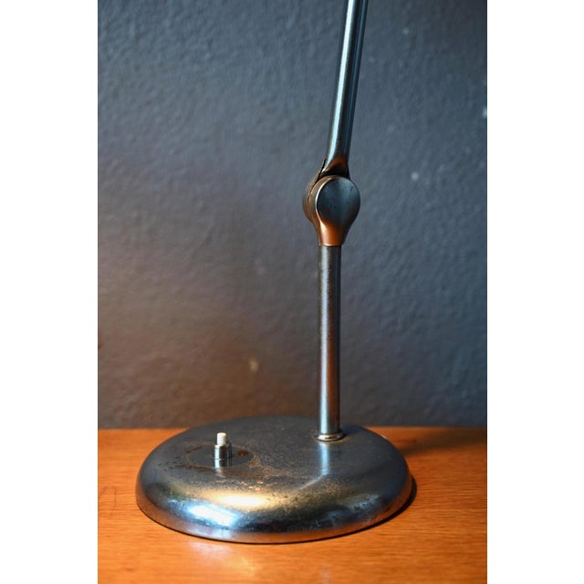 Silver Industrial GS1 Gooseneck Desk Lamp in Chrome-Plated Aluminum from Jumo, 1960s For Sale - Image 8 of 12